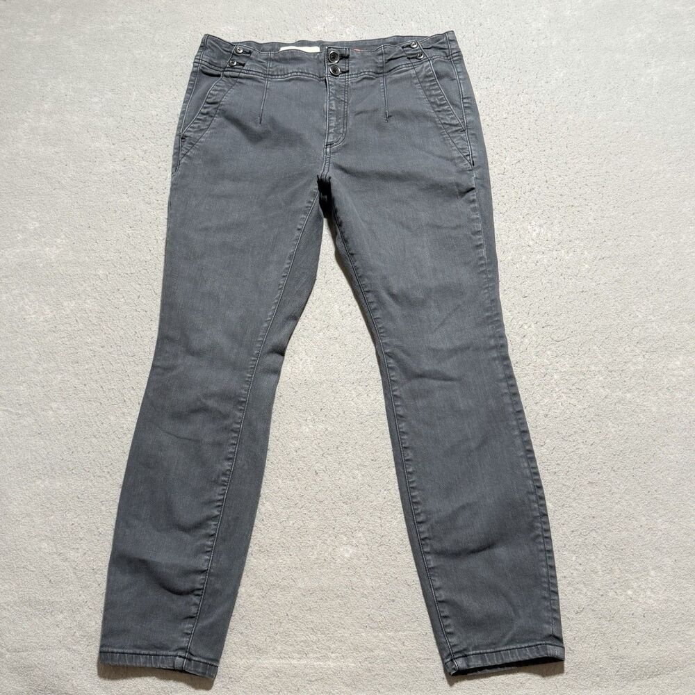 Anthropologie Pilcro Darted High Rise Skinny Jeans Womens’s 31 Gray Two-button